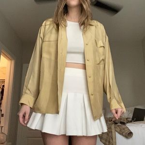 CHAMPAGNE SILK collared shirt